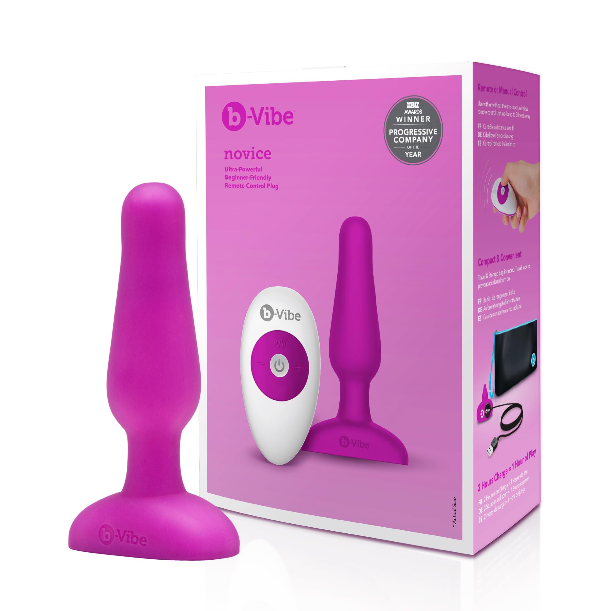 Amazon.com: b-Vibe Novice Plug Remote Control Anal Plug Adult Toys, Adult  Sex Toys Anal Plug for Couples, Anal Training, and Sexual Stimulation  Device for Butt Plug