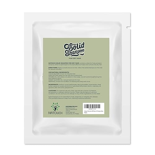 Miniatura 7 de Barra de champú natural para cabello tratado, dañado, encrespado y caspa con manteca de cacao, aloe vera, jojoba y aceites de romero