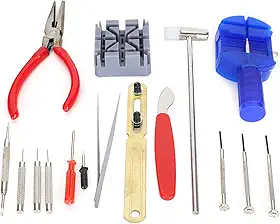 GOTOTOP Ferramenta de reparo de pulseira de relógio, 16 peças de ferramentas de reparo de relógios, kit de relojoeiro para trocar a pulseira de relógio e substituir a bateria
