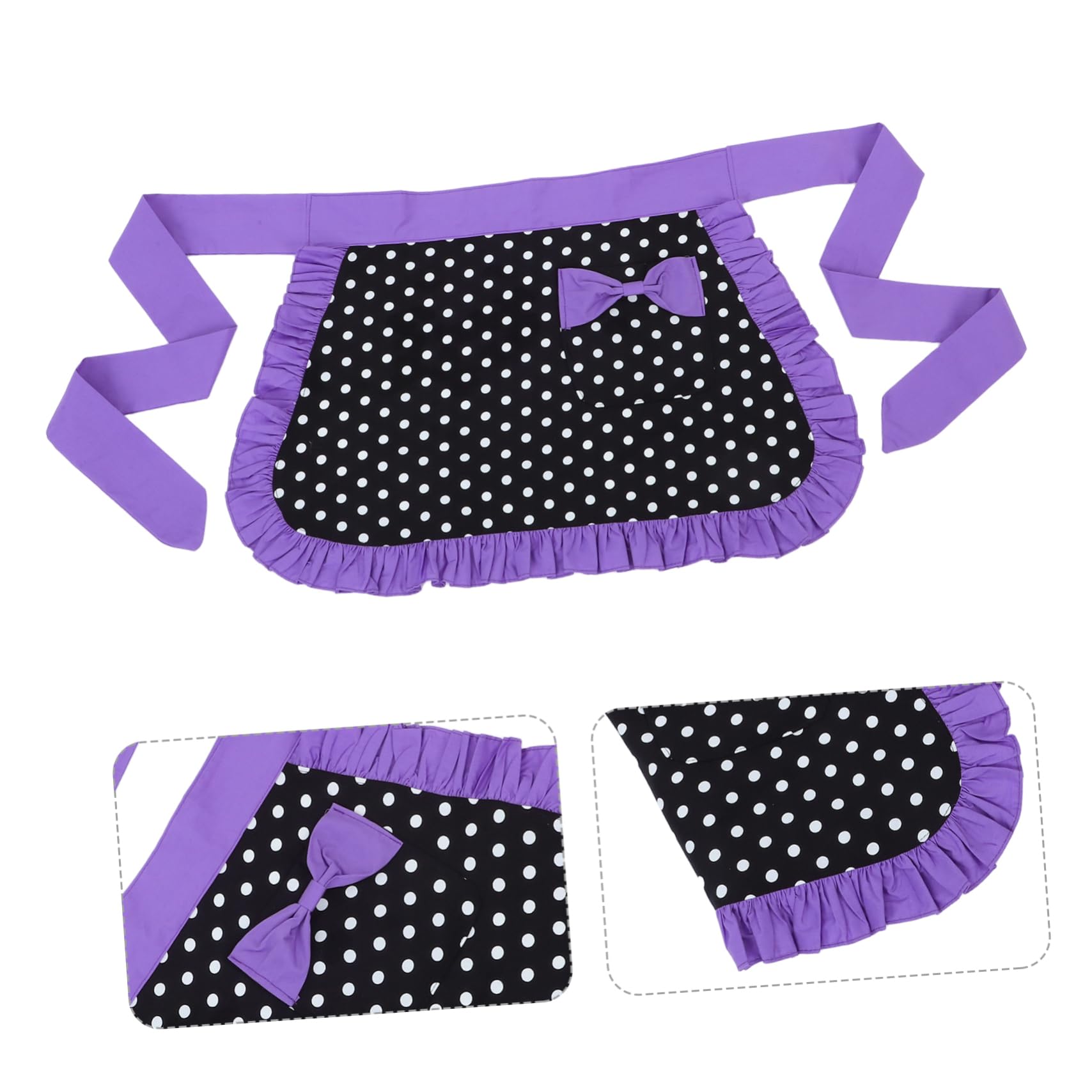BESTonZON Delantal De Algodón 2 Piezas Delantal De Cocina Medio De Cocina Coqueto De Punto De Mujer Lindo es Para Mujeres