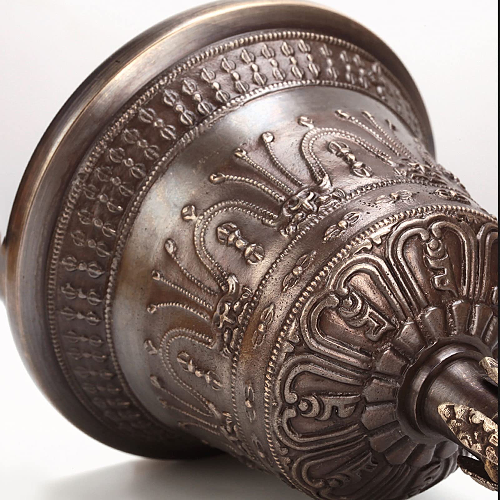 Juego de campana de meditación budista tibetana y Dorje, artesanía extraordinaria, hermosa campana de mano, destaca entre la multitud