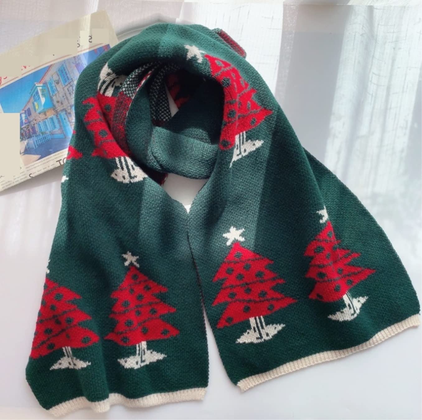 Sciarpa Scialle Sciarpa Invernale Unisex Silenziatore Natalizio Sciarpe Calde Spesse Lunghe Da Donna Stola Elegante