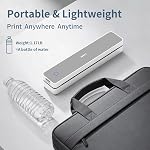 HPRT Inkless Imprimante portable sans fil pour le voyage, Supports d'imprimante thermique 8.5" x 11" US Lettre&A4&A5, compatible avec iOS,Android, Ordinateur portable, MT610 Pro,300 DPI,blanc