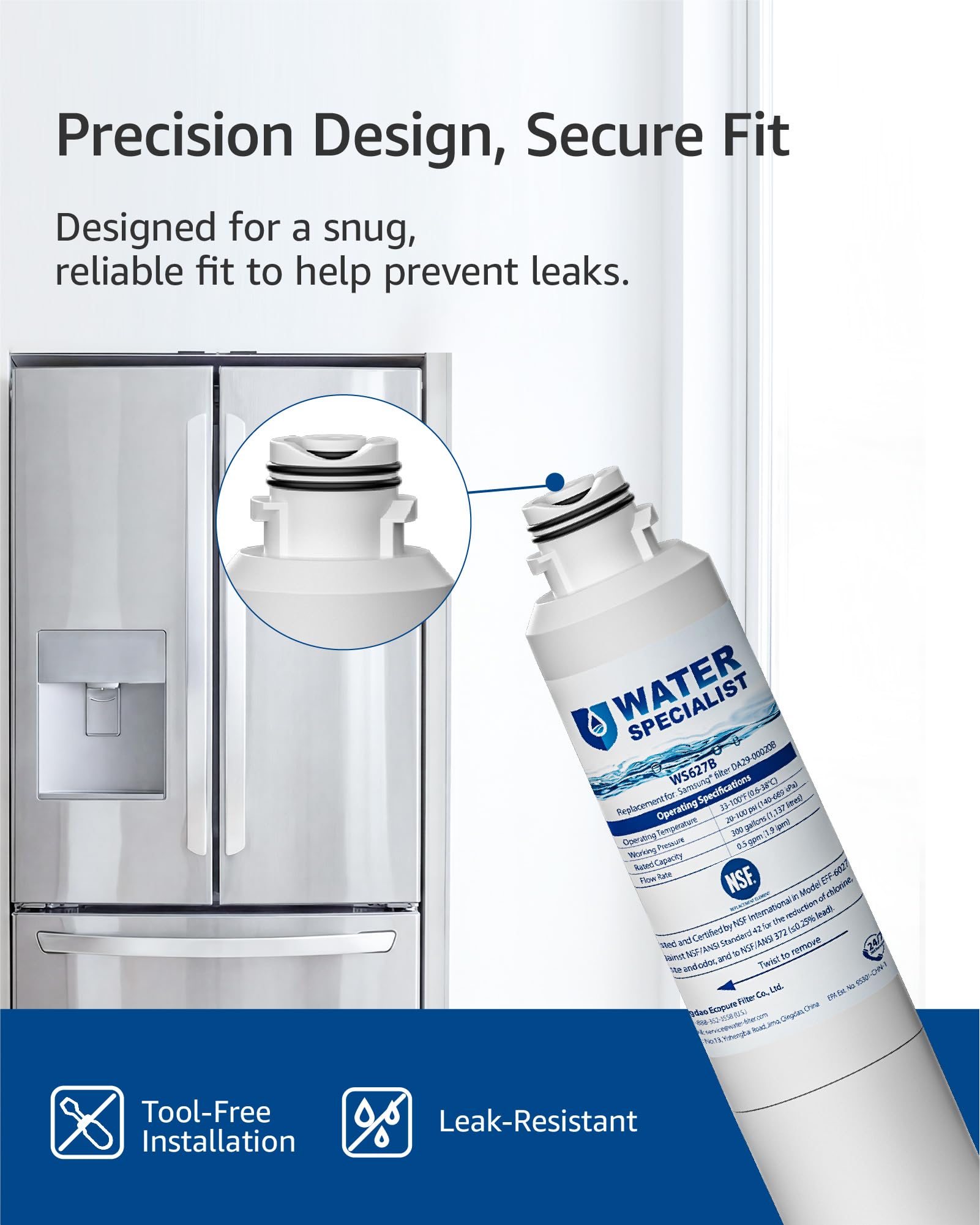 Samsung Refrigerator Water Filter - Pack of 3 -8 Samsung Refrigerator Water Filter - Pack of 3 -8