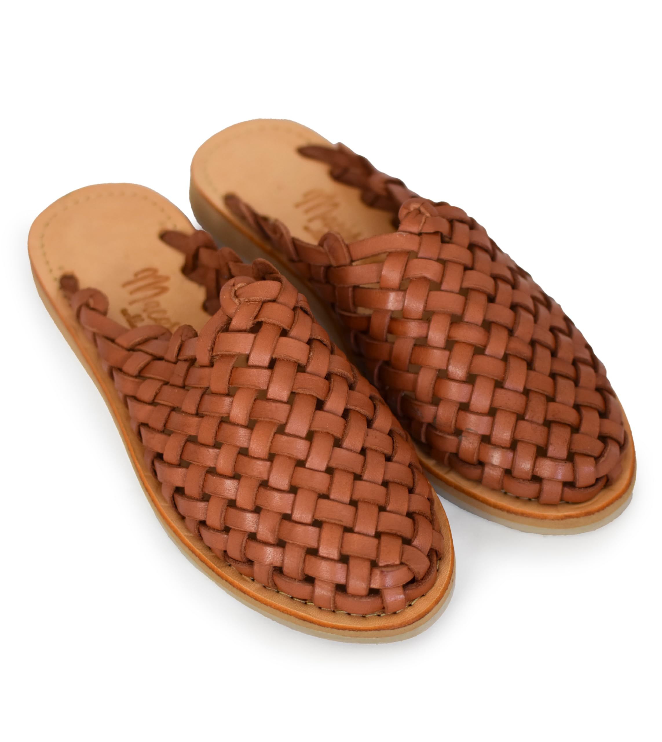 Macarena Collection Sandali da donna Huarache Sandalo in pelle colorata stile messicano Panal