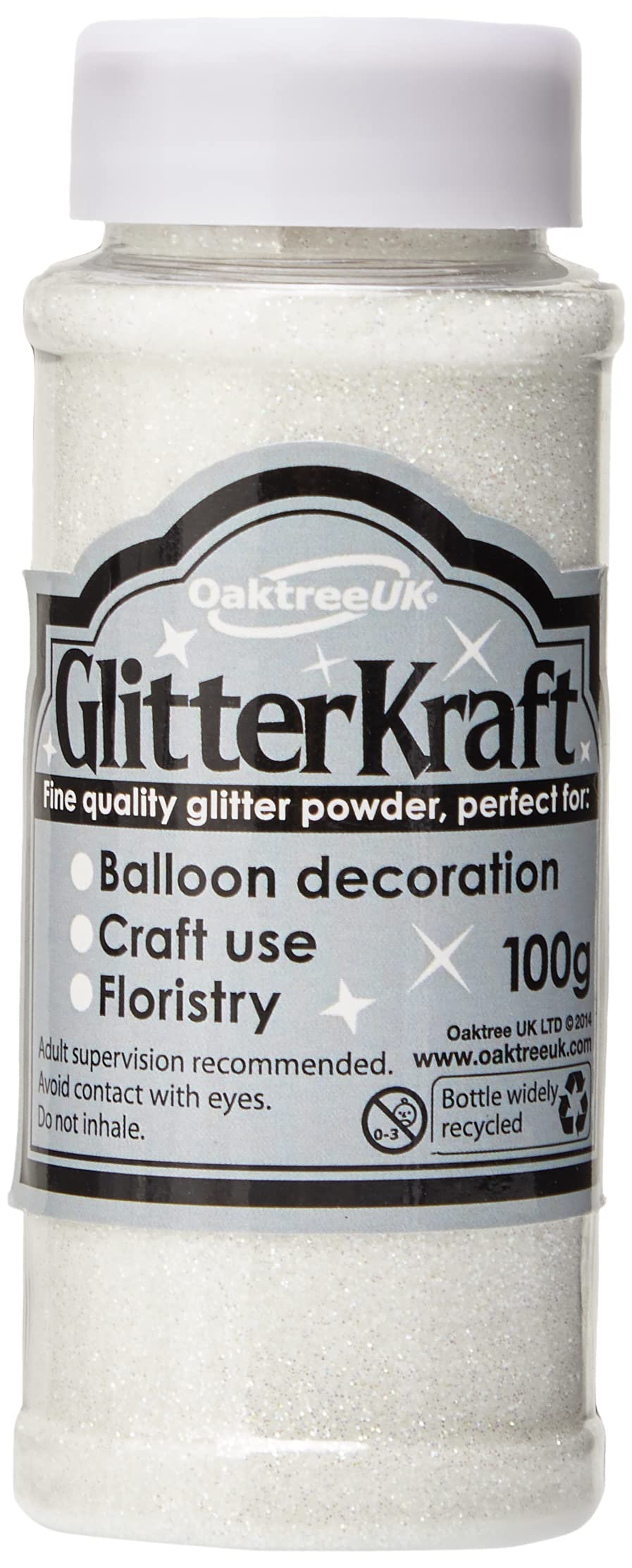 ELEGANZA Glitter Kraft Fine Glitter 100g Bottle Iridescent