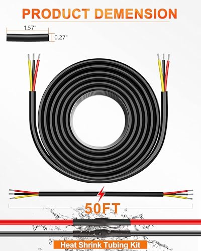 Vista 57 de NAOEVO Cable eléctrico de calibre 18, 2 conductores, cable de PVC trenzado de 18 AWG, bajo voltaje de 12 V/cobre estañado/cable flexible