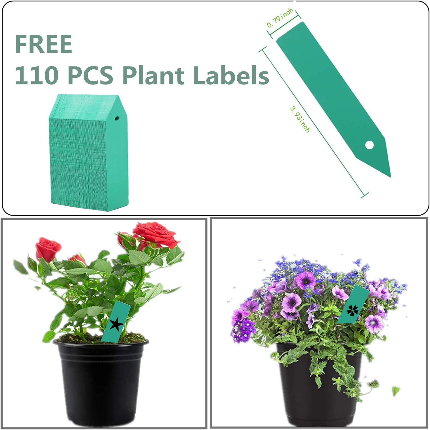 SYOURSELF Peat Pots Seedling Starter Pots 2.4"/3" Plant Starters Kits Recycled Paper Planting Cup Herb Plant Starting Pots for Indoor Plant Seed Germination with Waterproof Labels (Black, 4 inch)