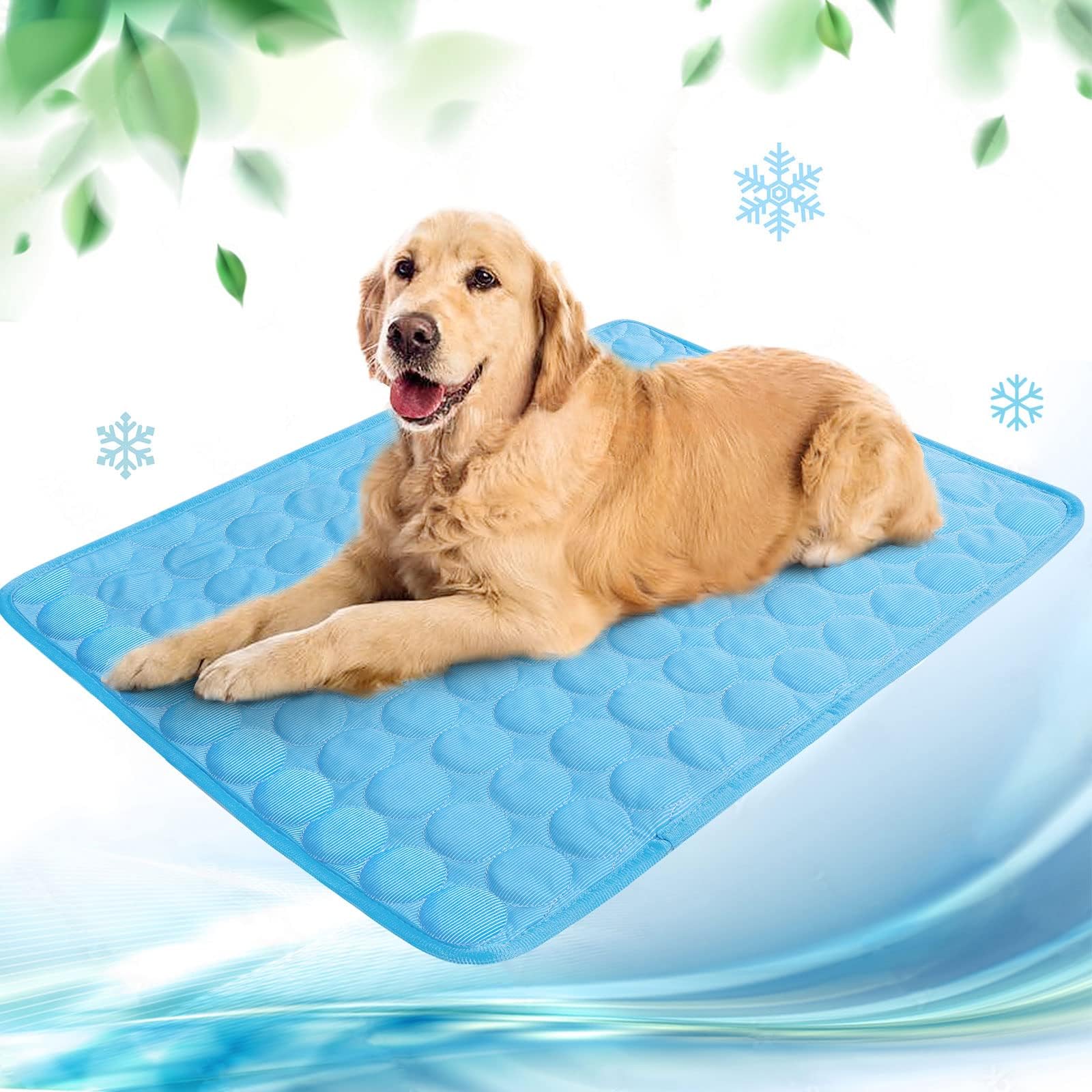 Tapis rafraîchissant chien XL ZVD bleu 100x70 pour grand chat et chiot