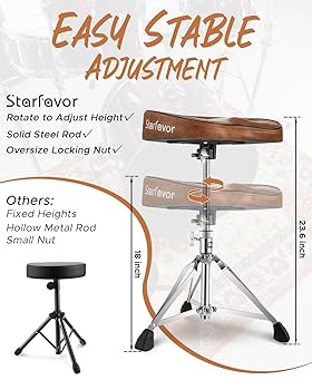 Amazon.co.jp: Starfavor ドラムスローン 高さ調節可能 パッド