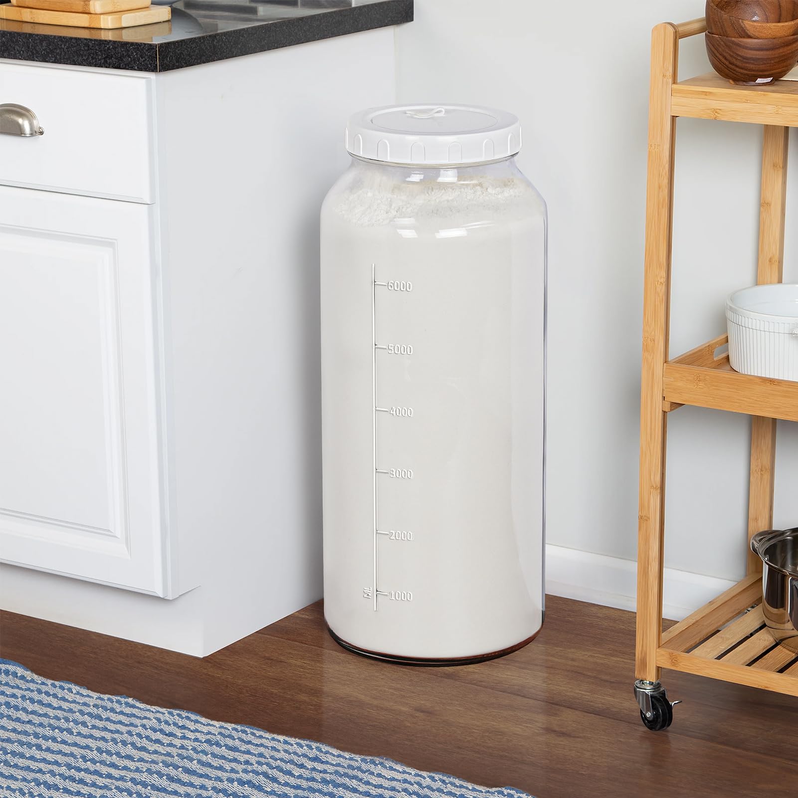 Absovetu Grand verre de fermentation de 7,6 l avec sas à air - Kit de démarrage pour kimchi, kombucha, kéfir, légumes