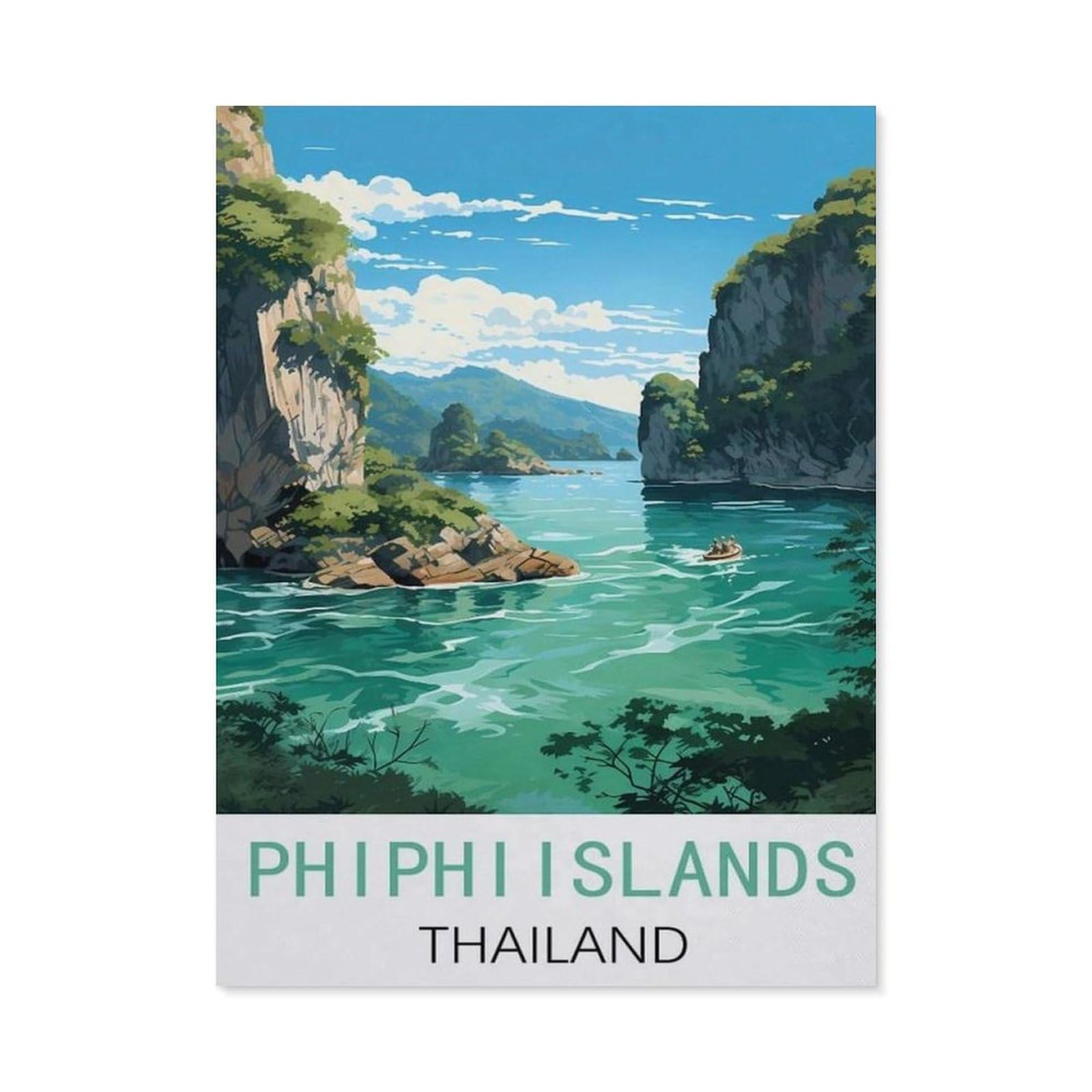 BEAYODKP 5D DIY Diamond Painting kit，Phi Phi Islands Thailand（30x40cm）