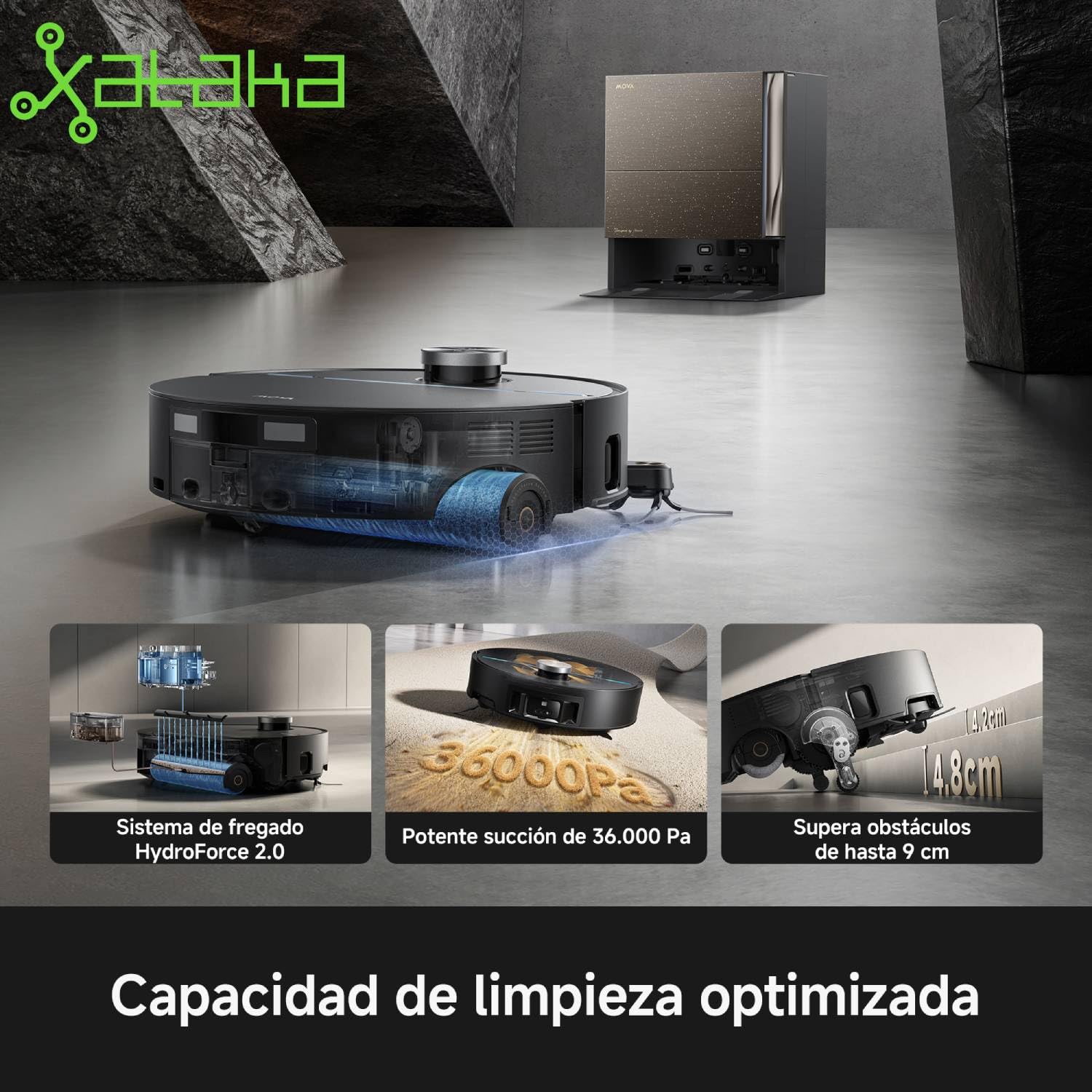 MOVA Z70 Ultra Roller Complete, Robot Aspirador, Negro
