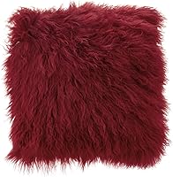 Vista 11 de Saro Lifestyle Almohada de piel de cordero mongol rellena de poliéster