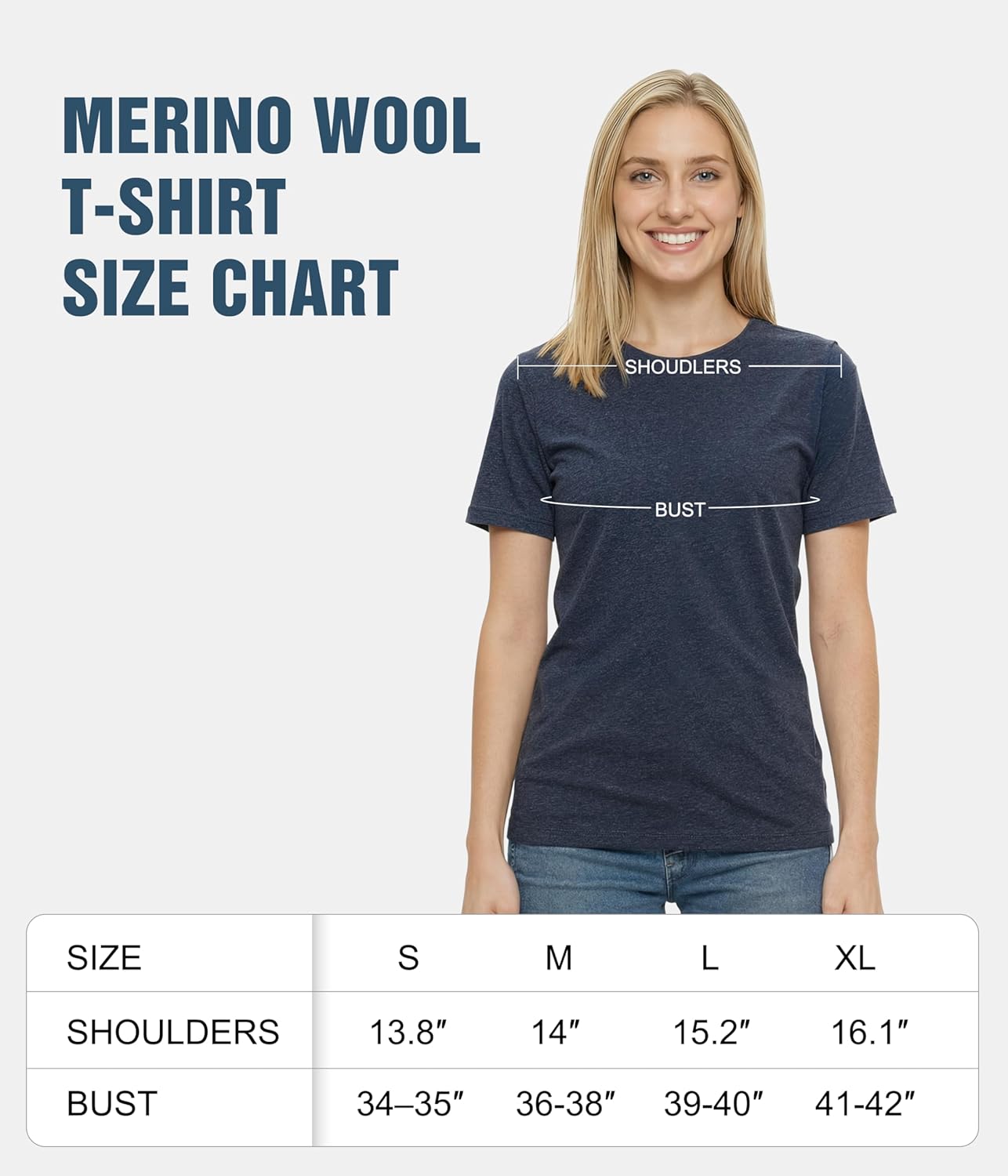 2 Pack 100% Merino Wool T Shirt for Women,Wool Short Sleeve Base Layer,Breathable Lightweight Tee - Image 6