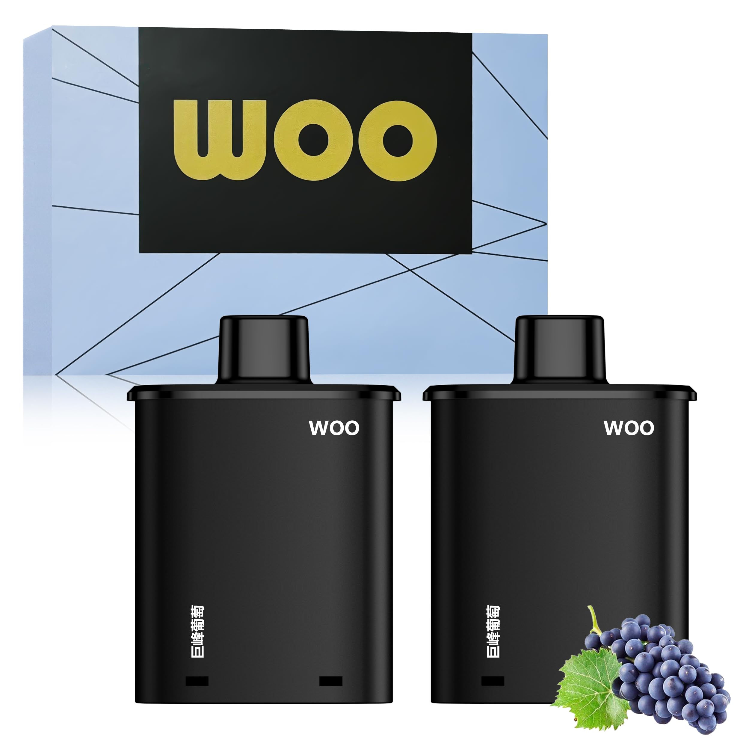 電子タバコ べイプ VPAE カートリッジ 2個入り 交換用POD 30000回吸引可能 使い捨て 交換フレーバー 使用簡単 ポッド 爆煙 禁煙 ベイプ ニコチン0 タール0 WOO 巨峰葡萄