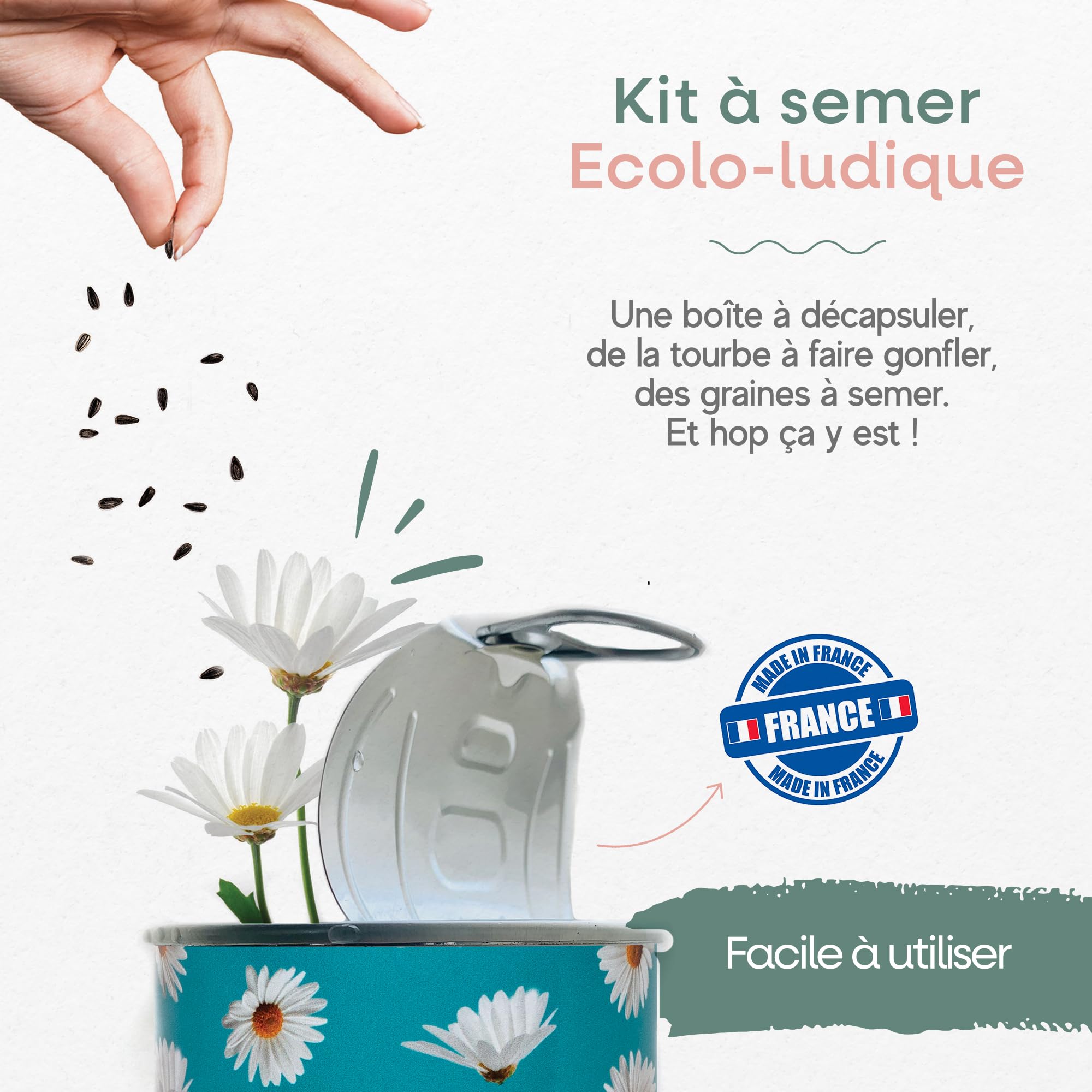 Mauvaises Graines© - Kit de Graines de Cacahuètes à Semer - Idée Cadeau Original Femme Homme Amis Famille Anniversaire Collegue Fêtes - Ultra Simple à Utiliser - 100% Fabriqué en France - 4