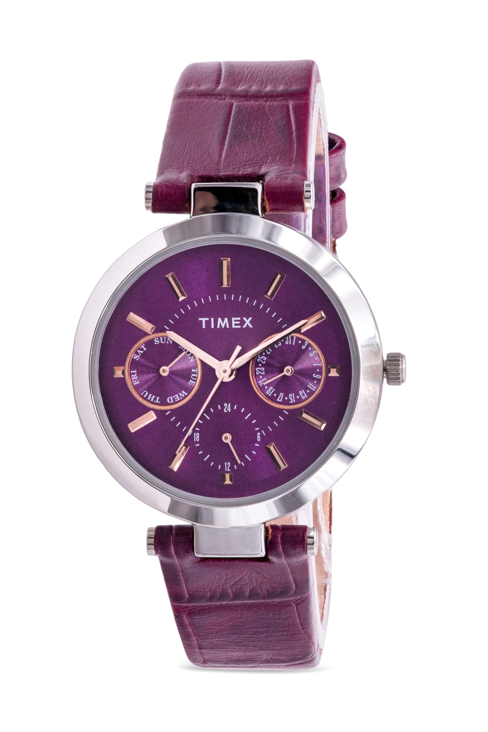 Multifunction Leather Ladies Watch TW2T46200