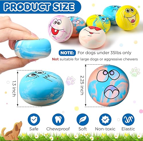 Miniatura 9 de 24 juguetes chirriantes divertidos para perros, juguetes suaves de látex para perros, bola chirriante interactiva para perros, pelotas de juego para
