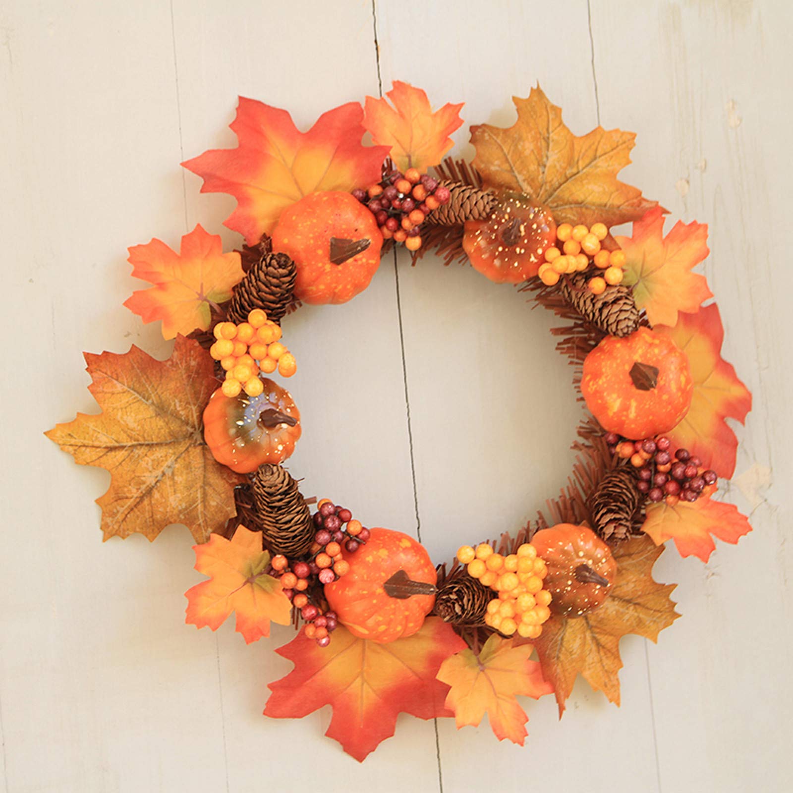 Türkranz Herbst, Herbstkranz, Herbstkränze, Herbstdeko Modern Groß Autumn Decor Türdeko Deko Fall Wreath für Haustür Outdoor Tisch Außen,