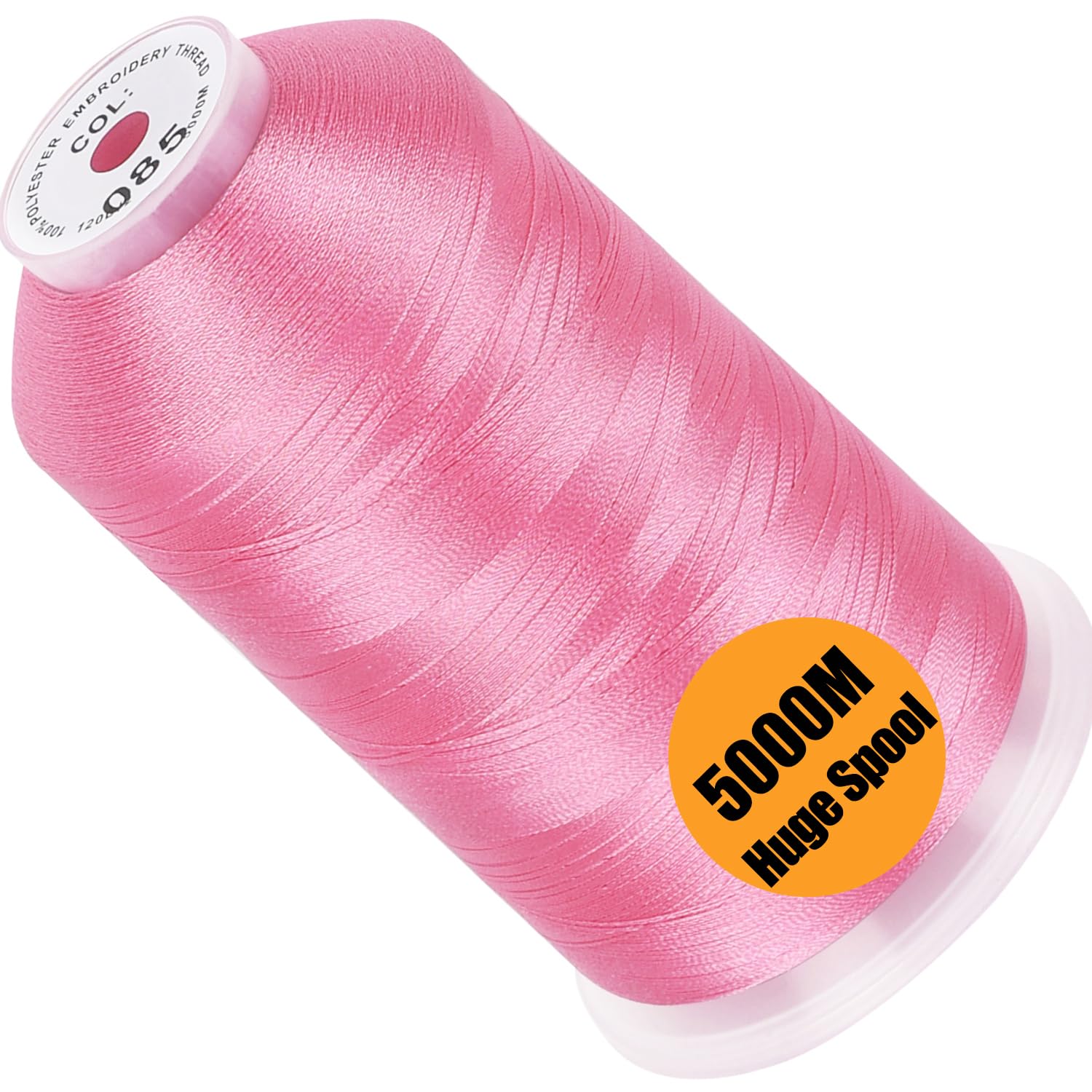 New brothread 5000M Huge Spool Embroidery Machine Thread - Pink