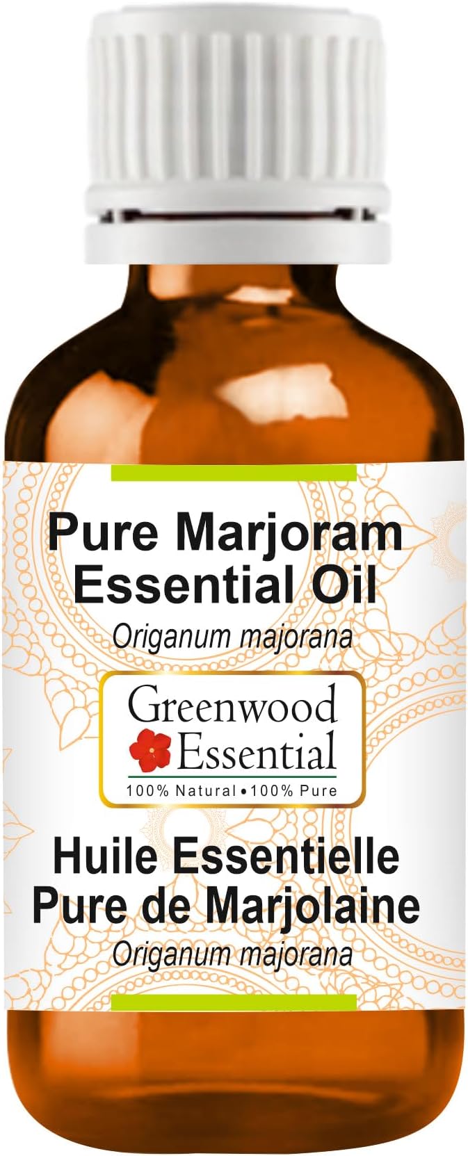 Greenwood Essential Pure Marjoram Essential Oil (Origanum majorana) Steam Distilled Natural Therapeutic Grade 10ml (0.33 oz)