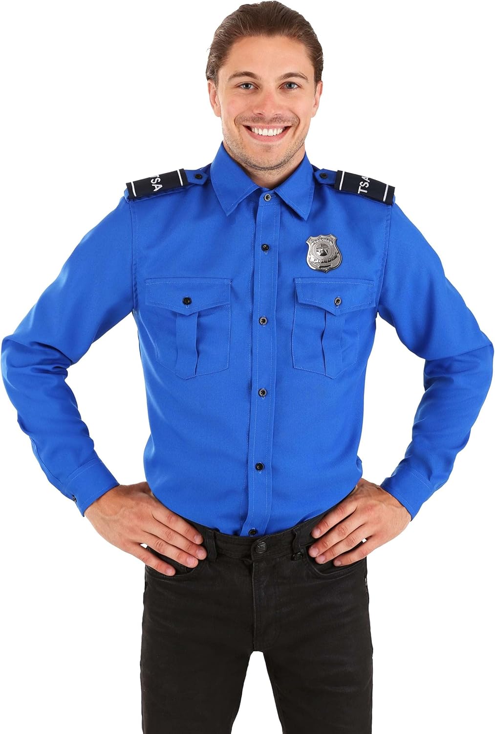 Fun Costumes TSA Agent Blue Long Sleeved Costume Shirt - M