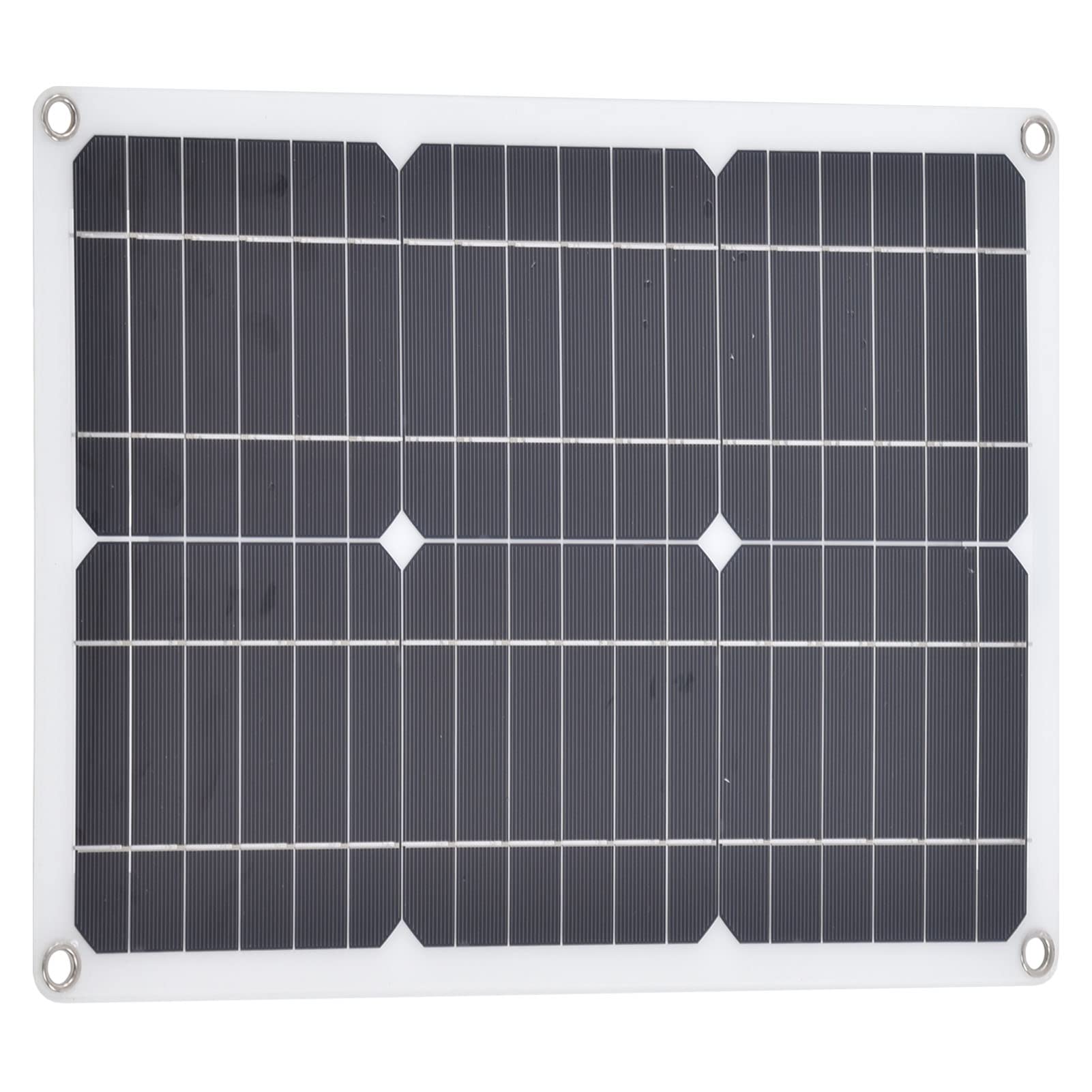 Domary Pannello Solare Monocristallino da 20 W con Doppia Uscita USB e Controller da 10 A per Serra per