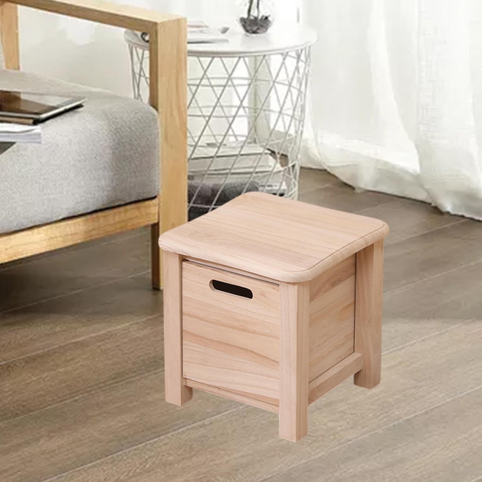 Praktischer Organizer fürs Homeoffice: Stiftebox mit 3 Fächern zur Aufbewahrung von Scheren, Notizzetteln, Stiften und Anderen, Holz, 30x30x30cm