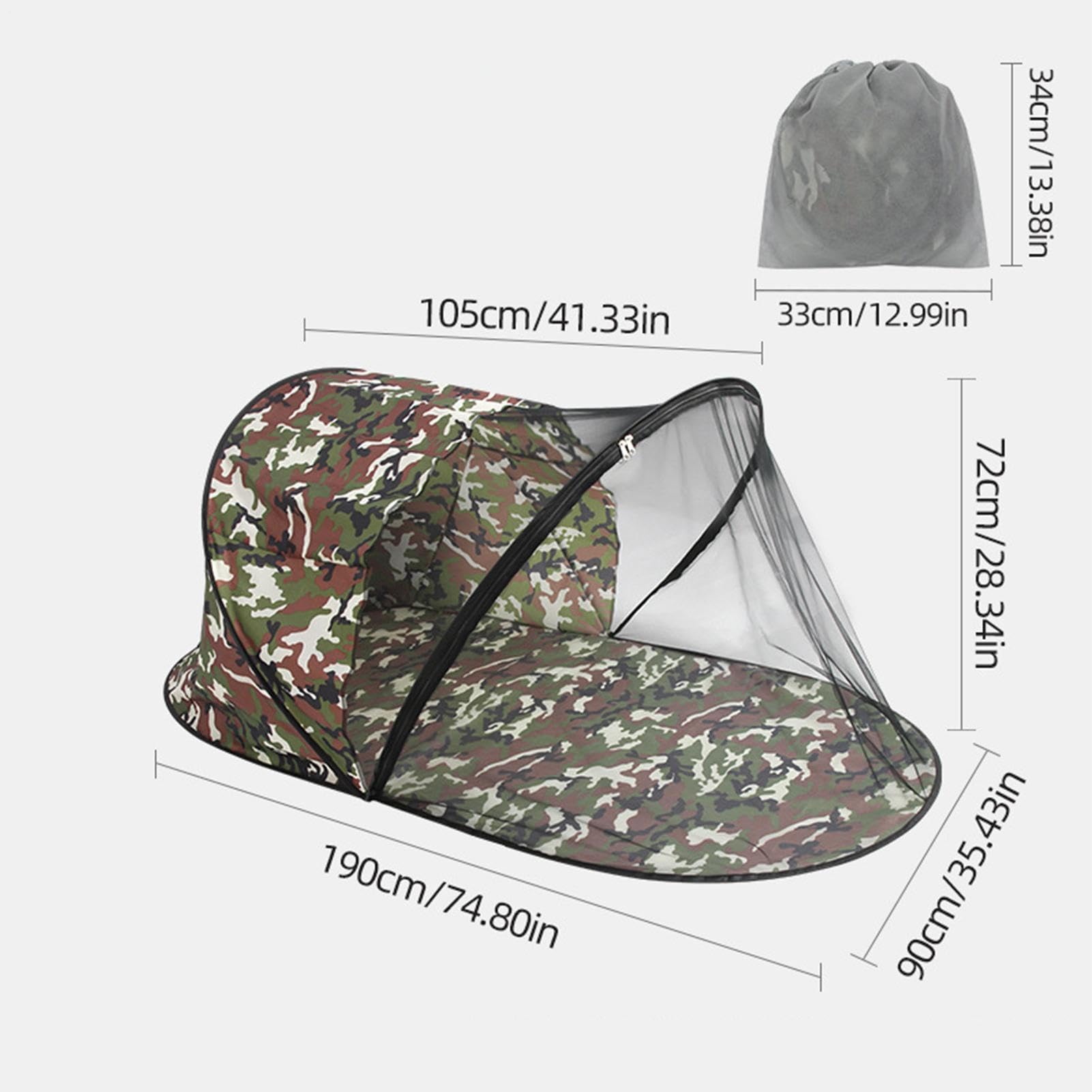 Moustiquaire de Camping Tente Pliante Rapide Respirante et Portable | Filet de Protection Solaire d'Extérieur Pour Intérieur Jardin Cour et Arrière-Cour Maison et Sortie Camping Adultes
