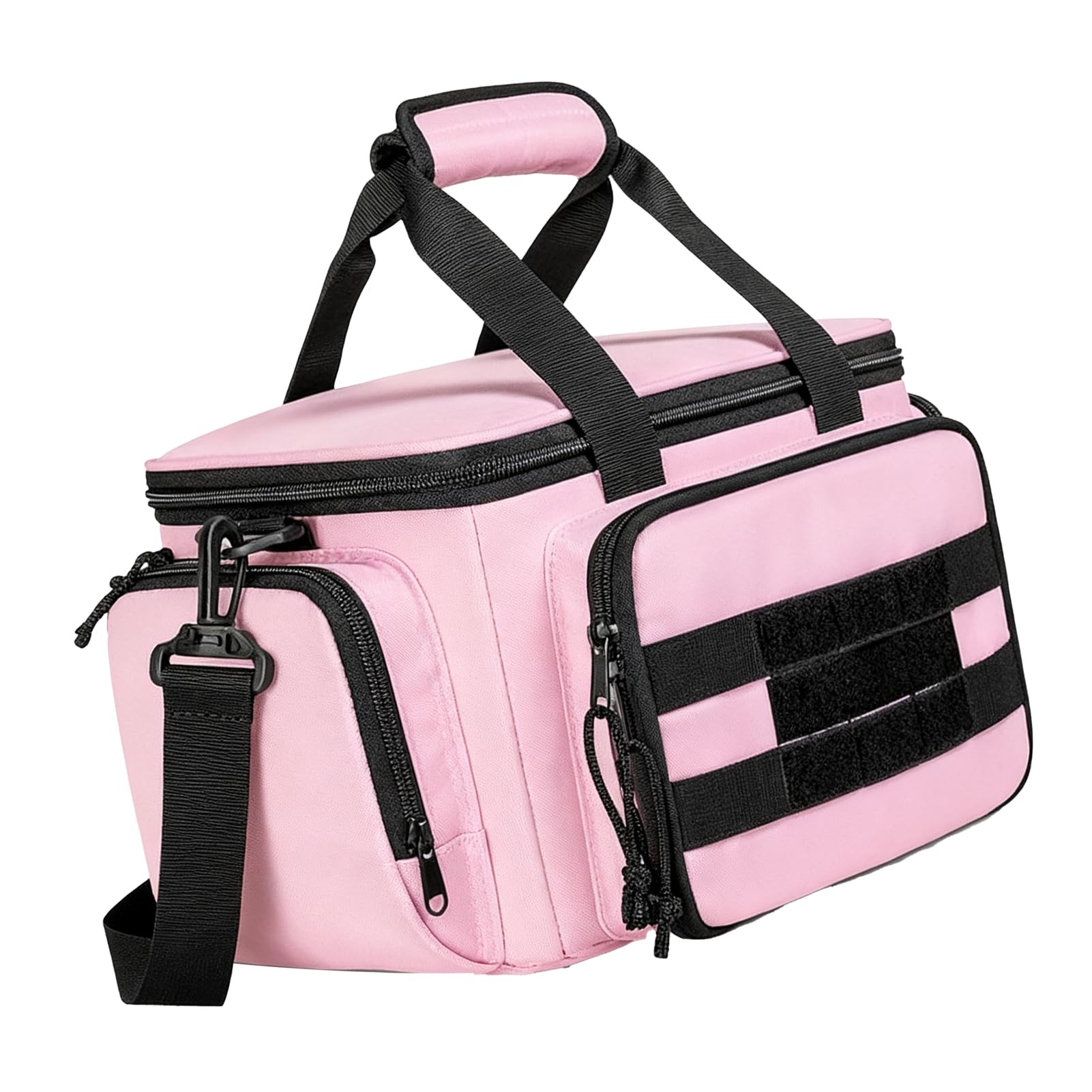 Werkzeug-Tragetasche, 35,6 Cm Nylon-Werkzeugtasche, Organizer mit Großem Fassungsvermögen, Wasserfestem, Hartem, Gepolstertem Griff, Mehreren Taschen, Ideal für Elektriker, Schreiner, (PINK)