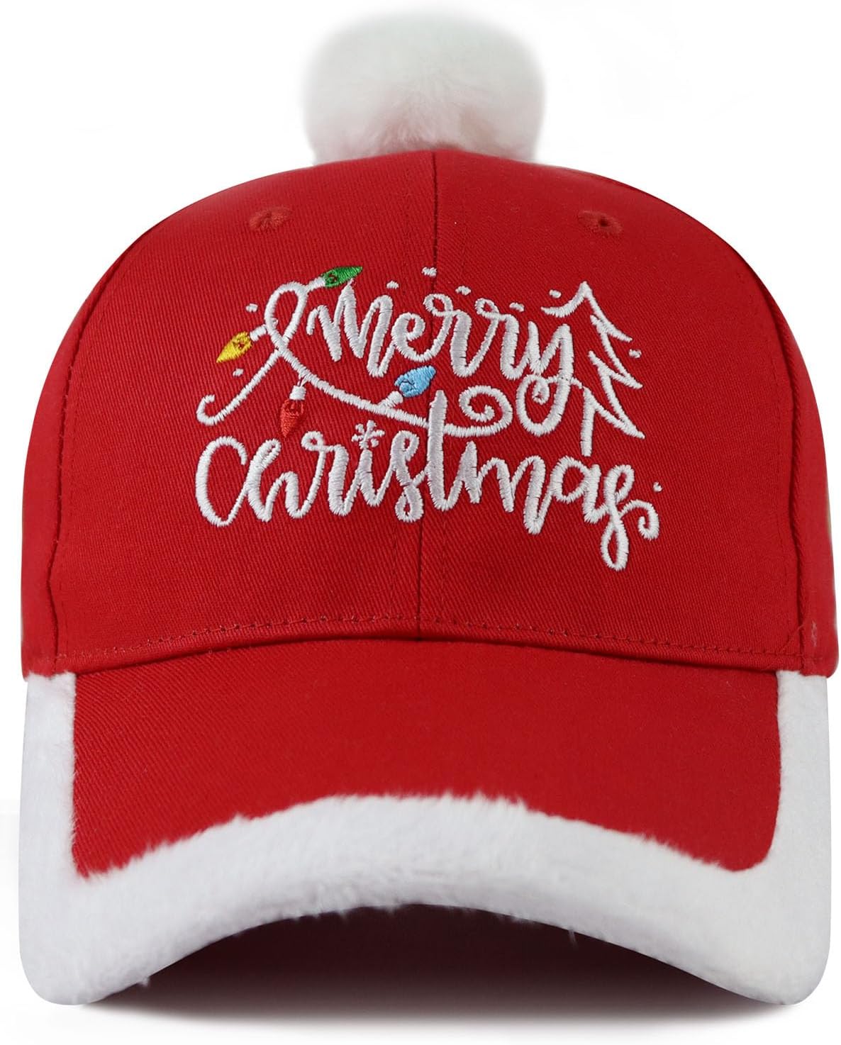 SHANVANKE Merry Christmas Hats for Men Women, Funny Adjustable Cotton Embroidered Xmas Baseball Cap