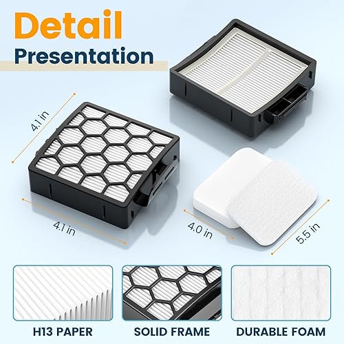 Miniatura 3 de Colorfullife Filtros para Shark Navigator Zero-M Cepillo autolimpiante Pet Pro Aspiradora vertical ZU60 ZU62 ZU62C NV251, NV255, piezas de repuesto