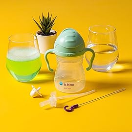 b.box Sippy Cup Replacement Straw Pack | Includes 1 Replacement Straw, 1 Replacement Straw with Weight, 1 Cleaning Brush | Fits b.box Sippy Cups