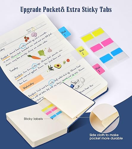 Miniatura 42 de Cuaderno de puntos, 360 páginas numeradas, cuadrícula de puntos, de 8.5 x 11 pulgadas, papel de punto de 3.53 oz/m², tapa dura gruesa, de cuero