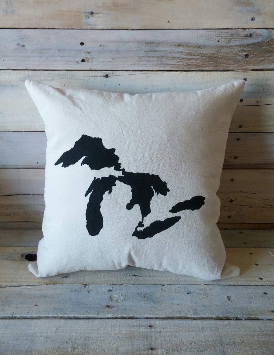 Great Lakes Pillow, Lake Erie, Lake Superior, Lake Lake Pillow Cover