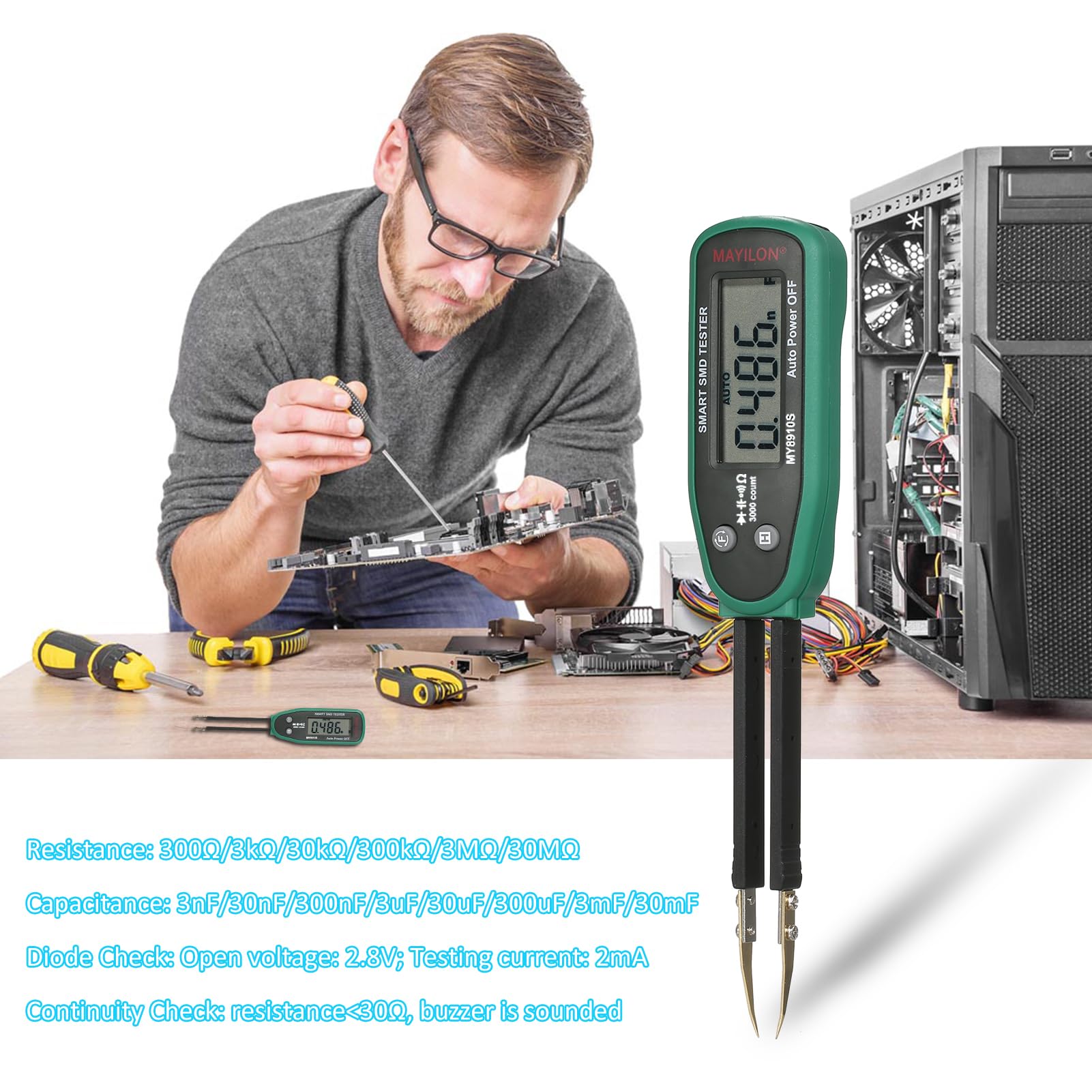 Amazon.co.jp: KONGNY MY8910 スマート テスター テスト クリップ