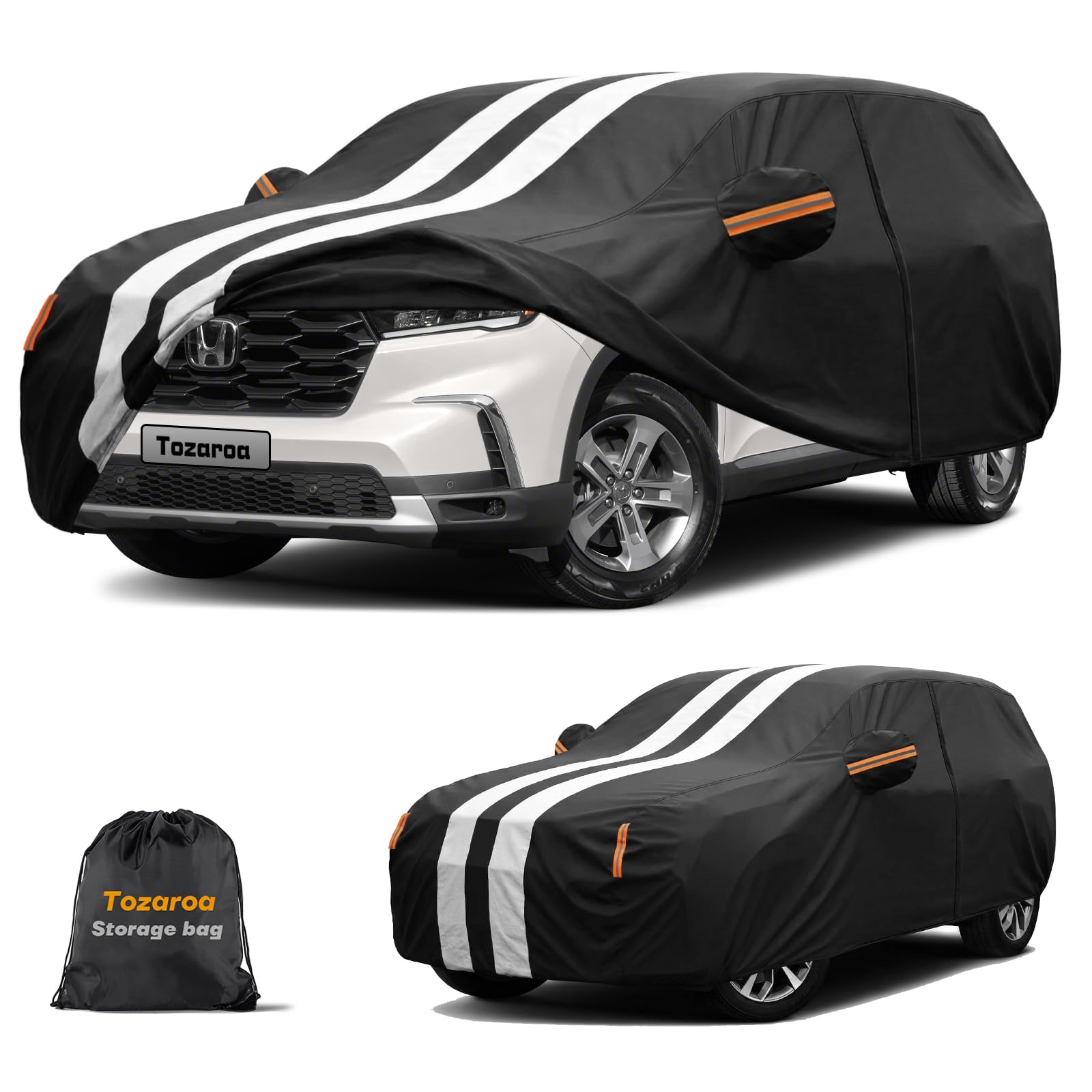 Photo 1 of Multi-Layer Car Cover Custom Fit for Honda Pilot(2008-2026), 100% Waterproof All Weather for Automobiles, Gift with Towel, Heavy Duty Car Covers for Rain Sun UV Protection with Door Zipper.