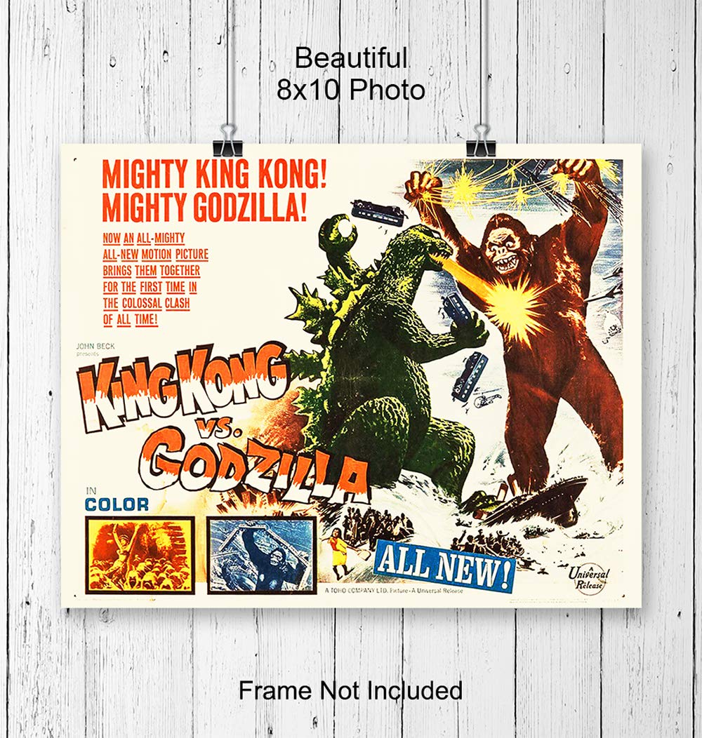 Amazon.com: Godzilla Vs Kong - Horror Movie Poster - 8x10 Classic