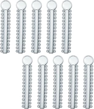 1040 pcs Orthodontic Ligature Ties Braces Rubber Bands O-Ring, Silver