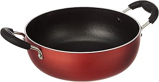 Amazon Brand - Solimo - Non-Stick Kadhai (22 Cm, Induction And Gas Stove Compatible, 3 Coat, 3 Mm Thickness) 2 -Way Non-St Price In India