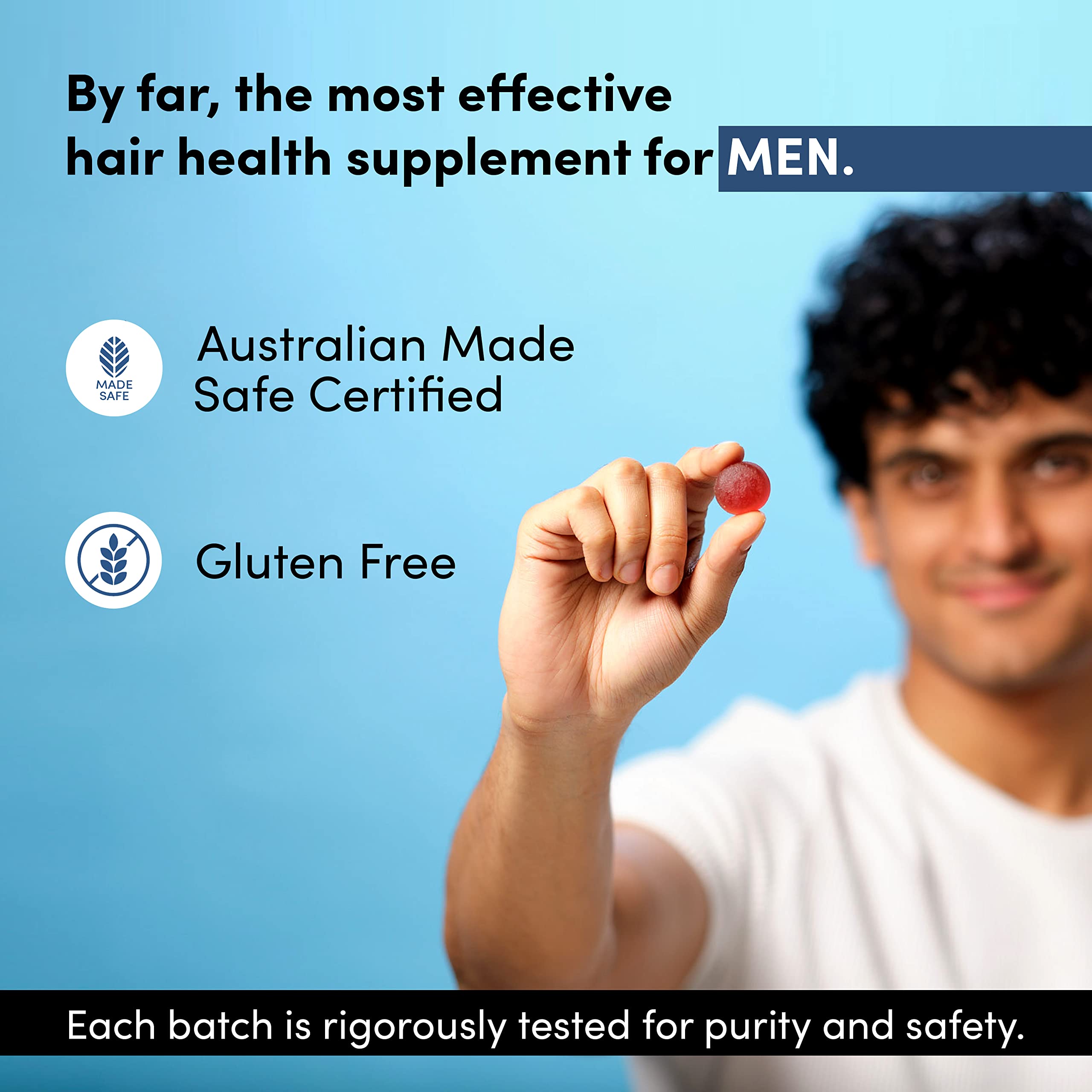 Man Matters Biotin Hair Gummies for Men Keeps Hair Healthy and Strong