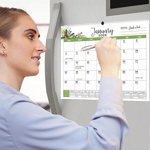 Miniatura 3 de Calendario de pared 2026, calendario de 18 meses, enero 2026 a junio 2027, 14.6 x 11.8 pulgadas, calendario de escritorio 2026 con bloques grandes,