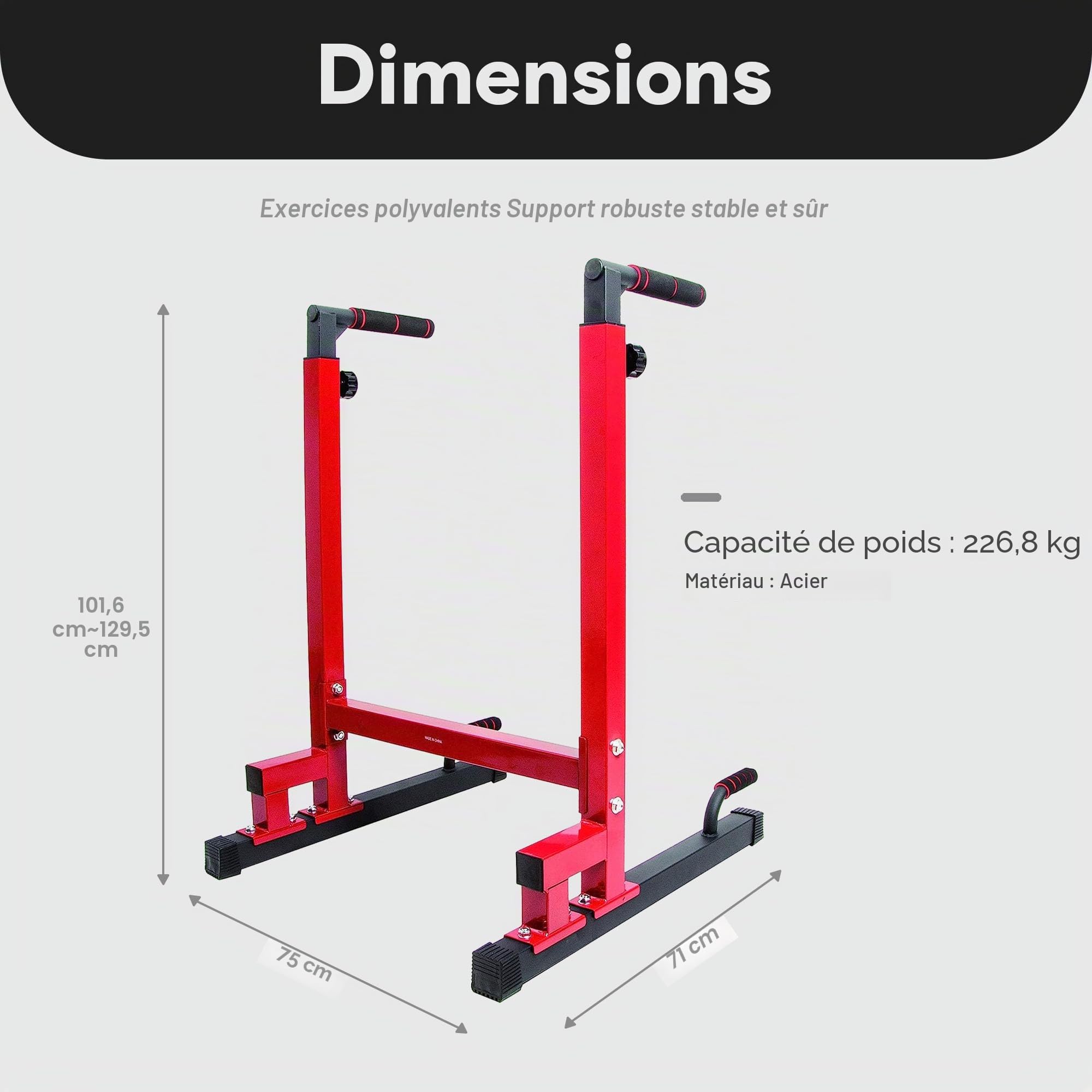 BalanceFrom Barre de trempage pour station de trempage multifonction avec conception structurée améliorée, capacité de 236 kg