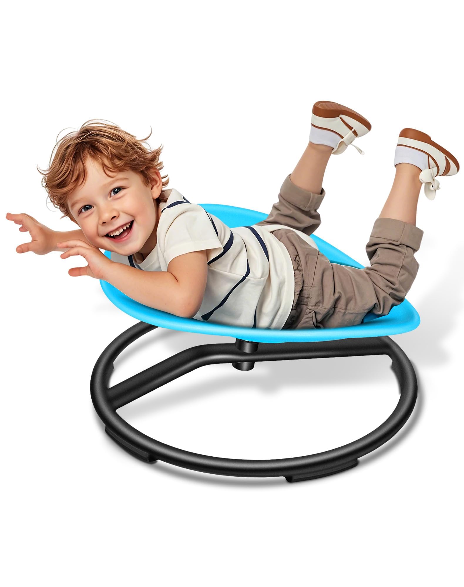 Spinning Chair for Autistic Kids, Sensory Swivel Chair, 220LBS Weight Capacity, Sensory Toy for Children with ADHD/Autism, Training Body Coordination, 3+ Years (Blue)