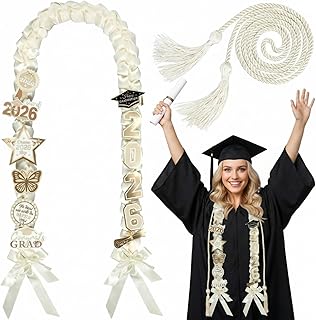 2 Pcs Graduation Leis 2026 and Honor Cords Money Leis for Graduation with Letters