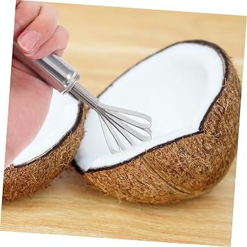 4pcs Coconut Opener Meat Extractor Stainless Steel Handheld Grater Coconut Shredder Fish Scaler Remover Tool for Kitchen