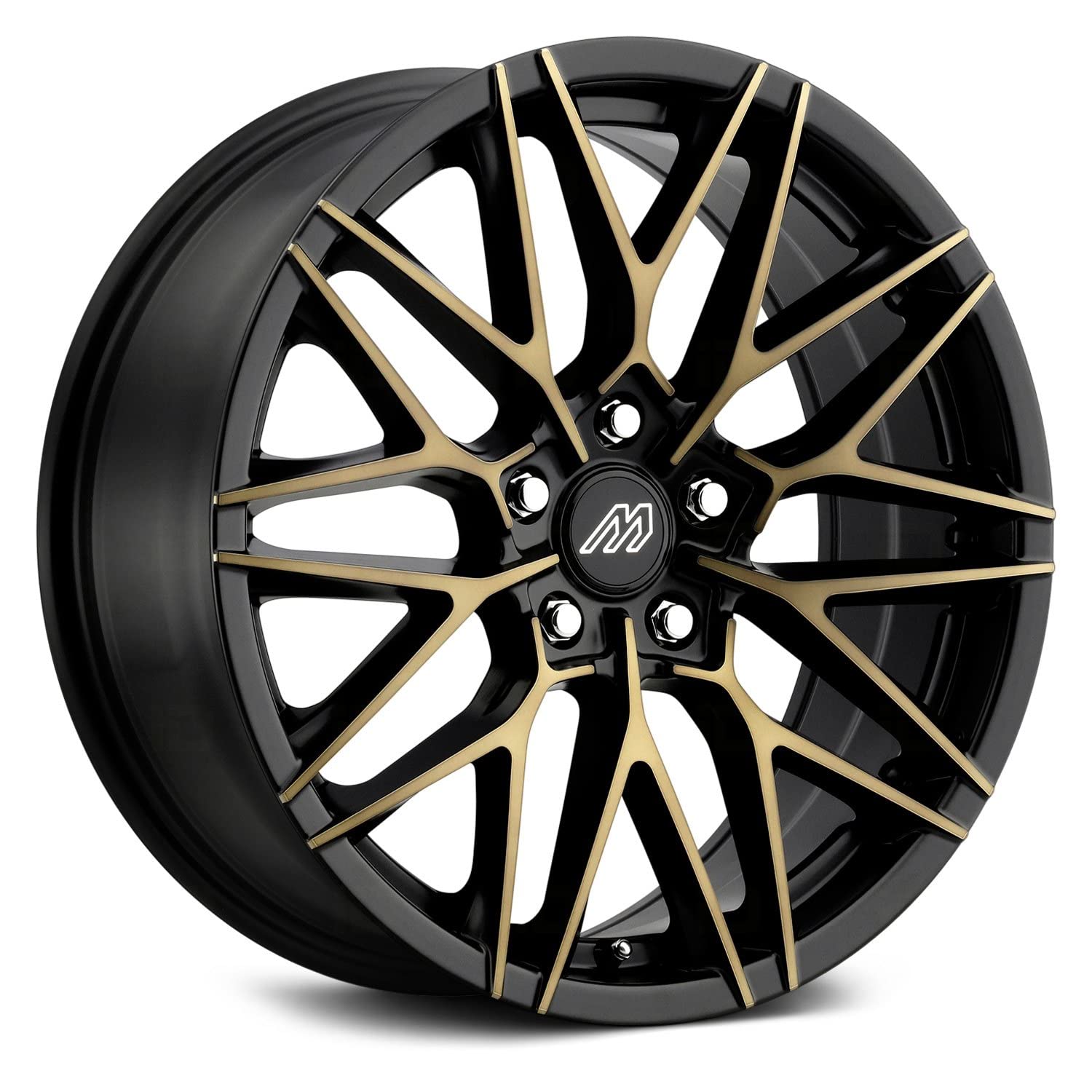 MP40 Custom Wheel - 18x8, 42 Offset, 5x105 Bolt Pattern, 72.56mm Hub - Matte Black with Matte Bronze Face Rim