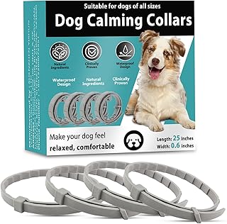 Calming Collars for Dogs, 4 Packs Dog Calming Collar Contains Long Lasting Pheromone for 60 Days, Separation/Stress/Anxiet...