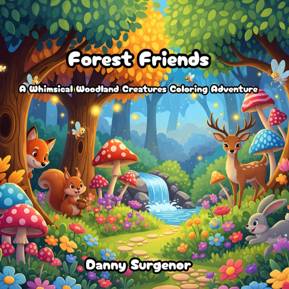 Forest Friends: A Whimsical Woodland Creatures Coloring Adventure